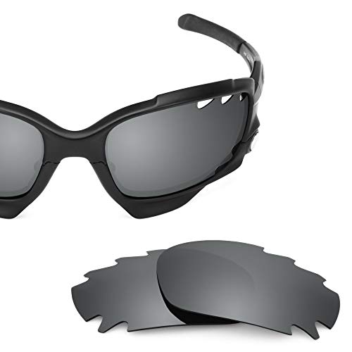 Revant Lentes de Repuesto Oakley Jawbone Vented (Ajuste Asiático), Polarizados, Negro Cromado MirrorShield