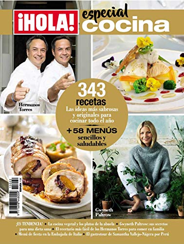 Revista Hola - Cocina. 343 Recetas. Las Ideas Más Sabrosas Y Originales Para Cocinar Todo El Año + 58 Menús Sencillos  Y Saludables
