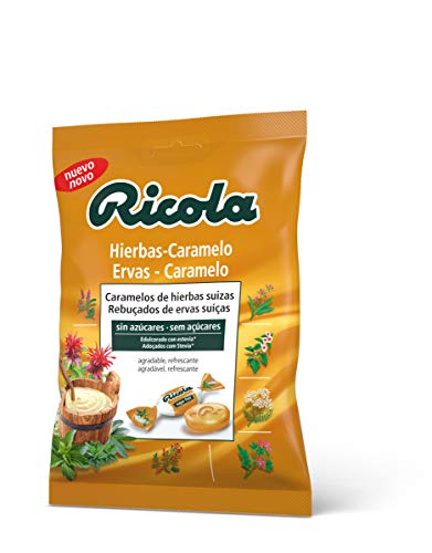 Ricola caramelos - bolsa sin azúcar 70g, sabor caramelo