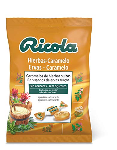 Ricola caramelos - bolsa sin azúcar 70g, sabor caramelo