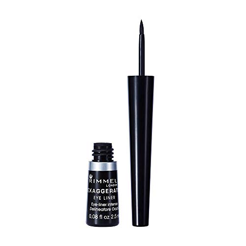 Rimmel London Exaggerate Automatic Eyeliner Waterproof - Delineador de Ojos Retráctil, Tono 001 Negro (Black), 0.28 gr