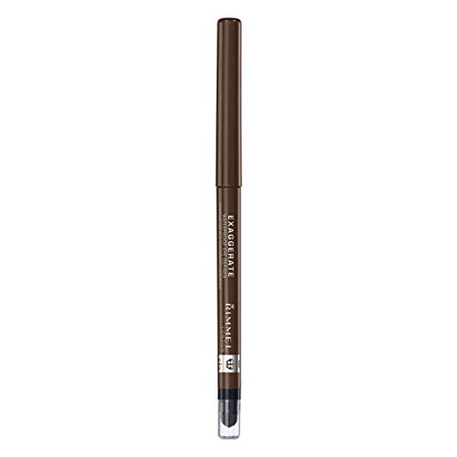 Rimmel London Exaggerate Automatic Eyeliner Waterproof - Delineador de Ojos Retráctil, Tono 212- Marrón (Rich Brown), 0.28 gr