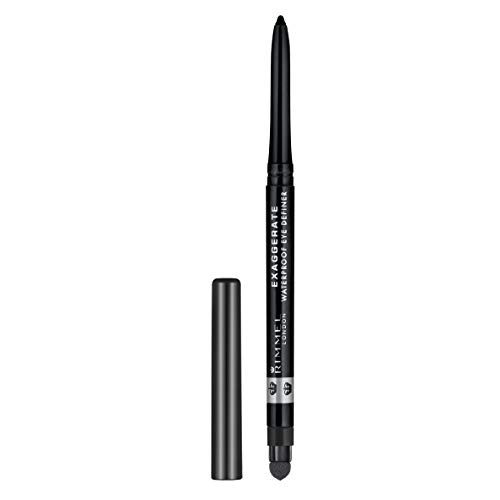 Rimmel London Exaggerate Automatic Liners Waterproof Delineador de Ojos Retráctil, Tono 261 - Negro, 0.28 gr