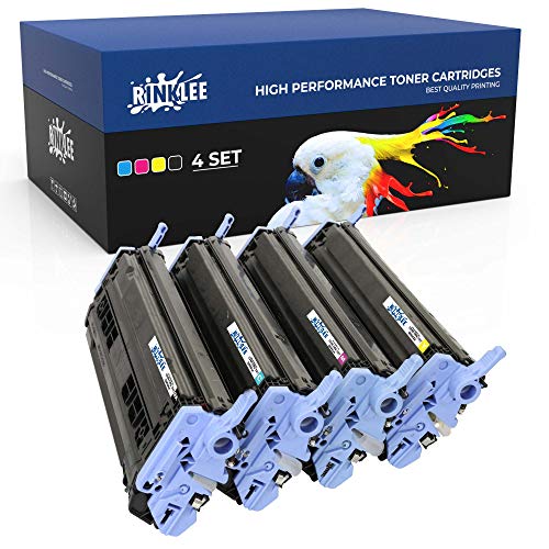 RINKLEE 124A 707 Toner Compatible para HP Color Laserjet 1600 2600 2600n 2605 2605dn CM1015 CM1017 MFP Canon i-SENSYS LBP5000 LBP5100 | Alta Capacidad 2500/2000 Páginas | 4-Pack