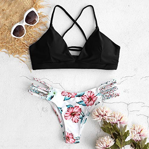 riou Bikini Conjuntos de Bikinis para Mujer Push Up Mujeres Traje de BañO Estampado Bohemio Dividido BañAdores con Relleno Tops y Braguitas Mujer 2019 brasileños vikinis