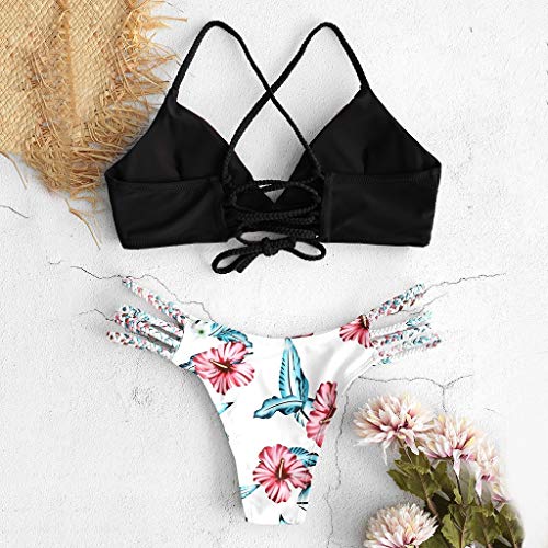 riou Bikini Conjuntos de Bikinis para Mujer Push Up Mujeres Traje de BañO Estampado Bohemio Dividido BañAdores con Relleno Tops y Braguitas Mujer 2019 brasileños vikinis