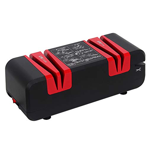 Ritioner Afilador de cuchillos eléctrico, Afilador de cuchillos 60W 50Hz para destornillador doméstico, Cuchillo a presión, Afilador de cuchillos profesional