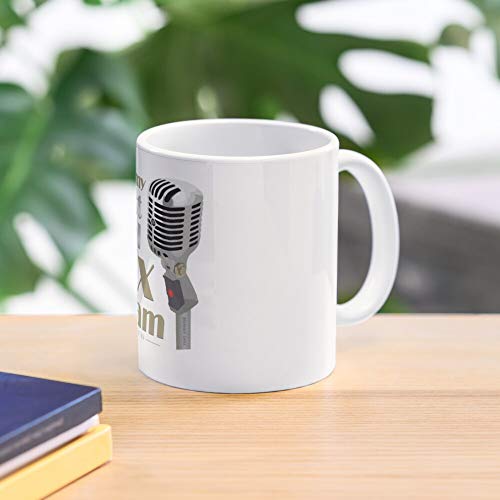 Rock Misheard Singing Lyrics Humour N Comedy 80S and Microphone Roll La Mejor Taza de café de cerámica de mármol Blanco de 11 oz