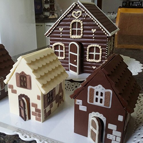Rokoo 2 Unids/Set 3D Casa de Pan de Jengibre de Navidad Molde de Pastel de Chocolate de Silicona DIY Galletas Herramientas de La Hornada