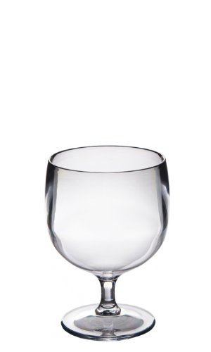 Roltex - Juego de copas de vino apilables de plástico de policarbonato irrompibles reutilizables (220 ml al borde de la altura de 10,6 cm, diámetro máximo de 7,6 cm)