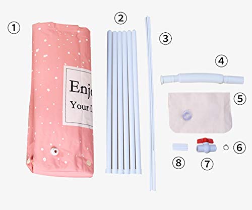 Rosa plegable bañeras for adultos portátil de casa de inmersión del estudiante Bañera niños piscina confortable Spa Bañeras día frío agua de baño caliente caliente Día hielo Bañeras for 70x65cm cubier