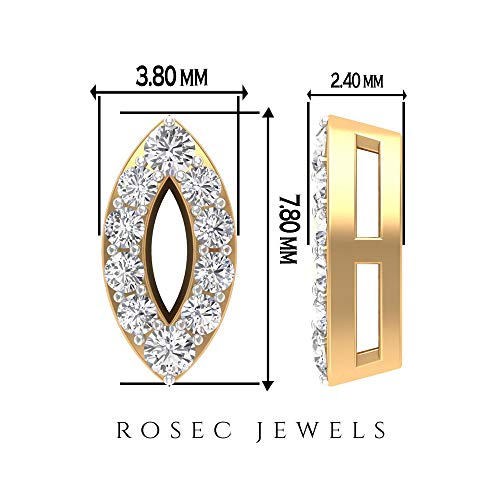 Rosec Jewels 18 quilates oro blanco round-brilliant-shape H-I Diamond