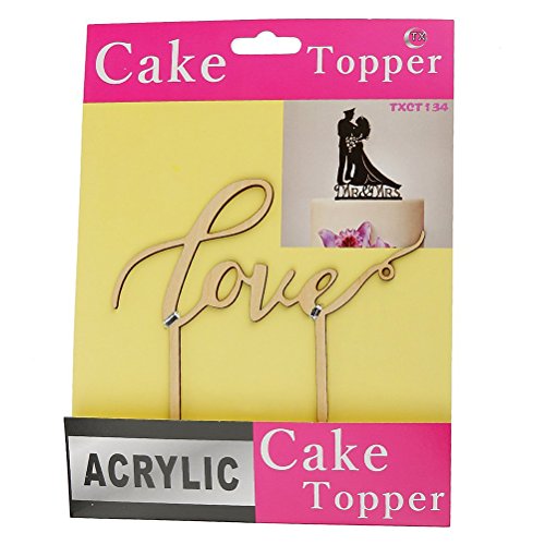 ROSENICE Love Cake Topper Wedding Engagement Cake Topper Decoration