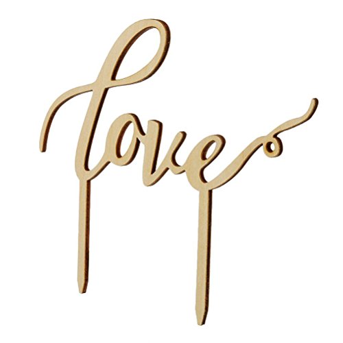 ROSENICE Love Cake Topper Wedding Engagement Cake Topper Decoration