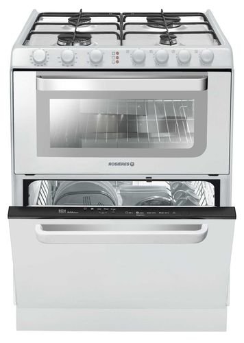 Rosieres TRG 60 RB Blanco equipo combinado para la cocina - Equipos combinados para la cocina (Horno eléctrico, 39 L, 2100 W, 1600 W, Mecánico, Encimera de gas)