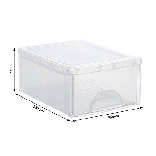 Rotho Frontbox, caja de cajones pequeños 1 cajón, Plástico PP sin BPA, transparente, klein 35.0 x 26.0 x 14.0 cm