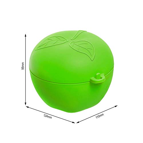 Rotho Fun, Caja de manzanas, Plástico PP sin BPA, verde, 0.55l 12.4 x 11.0 x 9.5 cm