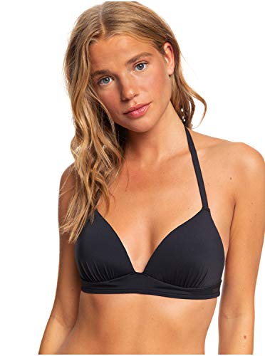 Roxy - Top de Bikini Triangular Moldeado - Mujer - L - Negro