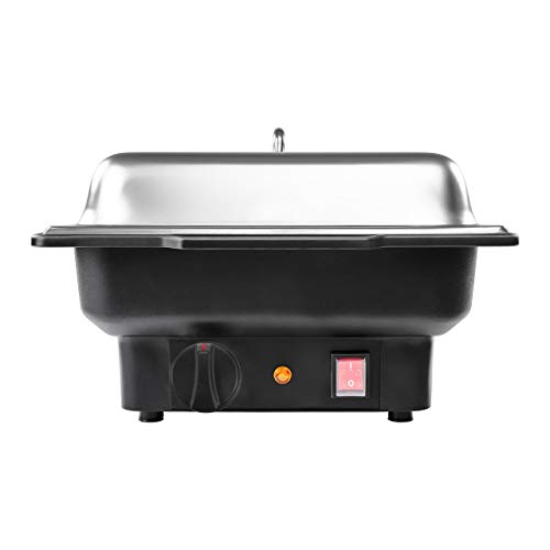 Royal Catering Calentador de buffet Chafing Dish RCCD-1/1-65-KS-E (900 W, Profundidad recipiente: 65 mm, 8 litros, 5 niveles de temperatura, Recipiente GN 1/1 incl.)