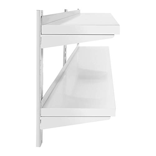 Royal Catering Estante De Pared Metálico Estantería Para Cocina RCWR-1600.4 (Capacidad: 40 kg, Acero Inoxidable, 2 baldas, 160 x 40 cm)