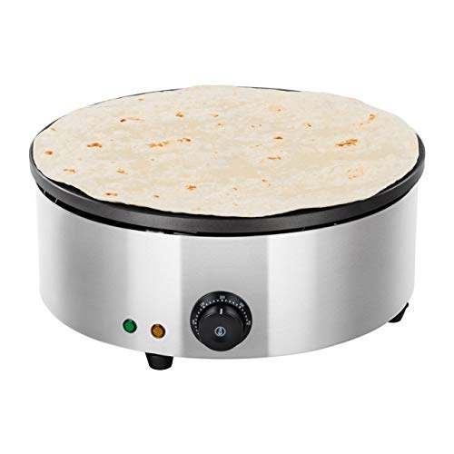 Royal Catering - RCEC-3000-R - Crepera redonda - 3.000 watt - Diámetro de la placa: 40 cm