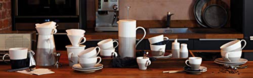 Royal Doulton 40032779 Coffee Studio-Taza y platillo (275 ml, Porcelana), Gris