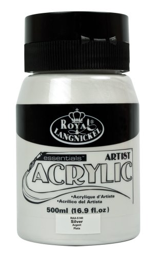 Royal & Langnickel RAA-5140 - Pintura acrílica (500 ml), color plateado