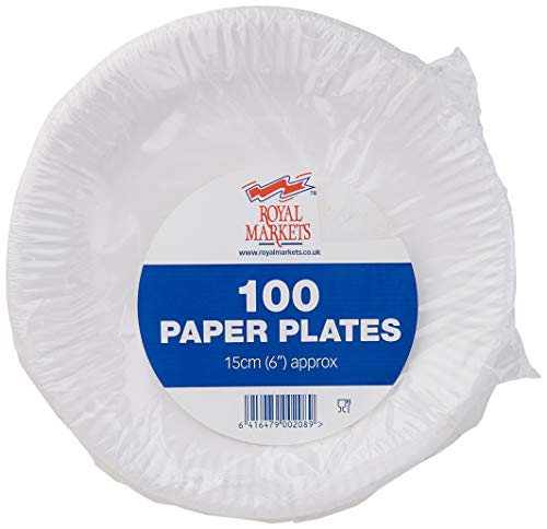 Royal Markets - Platos desechables (100 unidades, 15 cm)