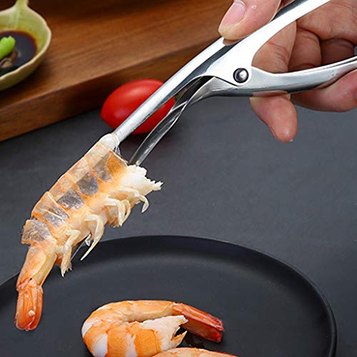 Rtengtunn Pelador de gambas, Pelador de gambas Deveiner de camarones Limpiador de camarones Dispositivo de Cuchillo Cocina Herramientas de mariscos