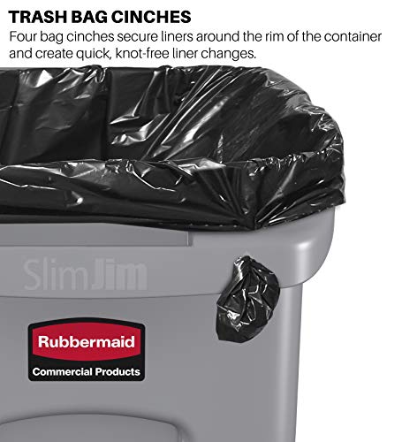 Rubbermaid Commercial Products 1971258 Contenedor con Canales de Ventilación 60 L, Gris