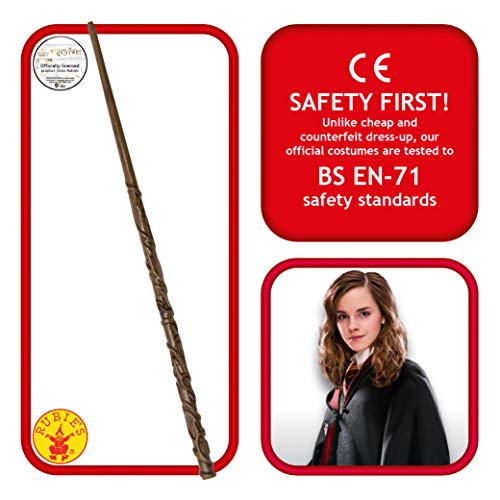 Rubies - Disfraz Oficial de Harry Potter Hermione Deluxe Varita, Mago Accesorio para Disfraz