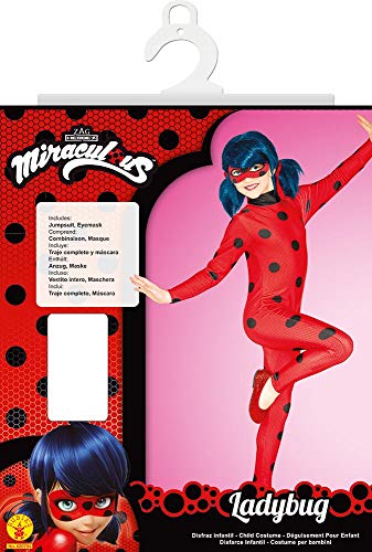 Rubies Ladybug - Disfraz para niños, Talla L (7-8 años)