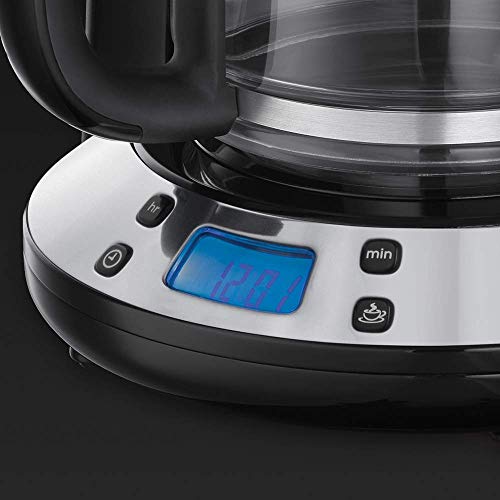 Russell Hobbs Victory - Cafetera de Goteo (Jarra Cafetera para 15 Tazas, 1000 W, Inox, Gris y Negro) - ref. 24030-56