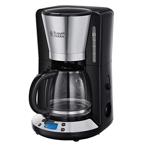 Russell Hobbs Victory - Cafetera de Goteo (Jarra Cafetera para 15 Tazas, 1000 W, Inox, Gris y Negro) - ref. 24030-56