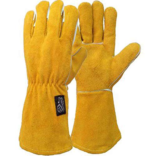 Ruvigrab 222K, Guante Forrado para Altas Temperaturas, Chimeneas, Barbacoa, Soldadura, 1, 10, Amarillo