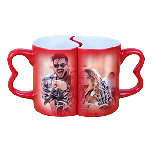 RYTUUFKJGS Foto Personalizada Color Mágico Taza Cambiante Sensible Al Calor Debe DIY Taza De Café(Rojo 9 * 5.5 CM/3.54 * 2.17 IN)