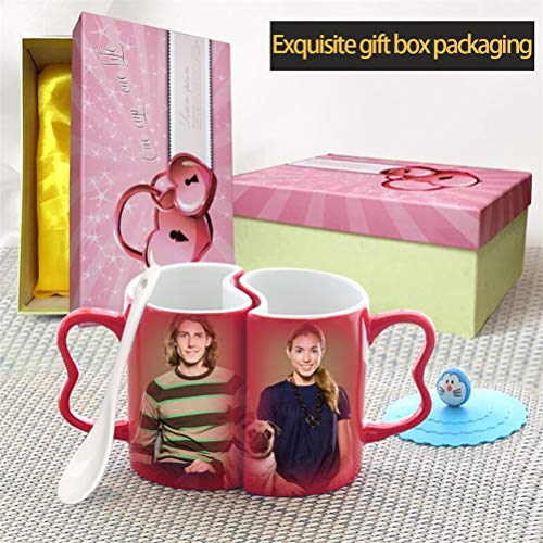 RYTUUFKJGS Foto Personalizada Color Mágico Taza Cambiante Sensible Al Calor Debe DIY Taza De Café(Rojo 9 * 5.5 CM/3.54 * 2.17 IN)