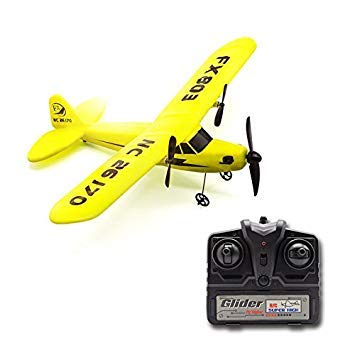 s-idee® 21002 avión Piper J3 FX803 aerógrafo Trainer RC teledirigido con tecnología 2.4 GHz con batería de polímero de litio