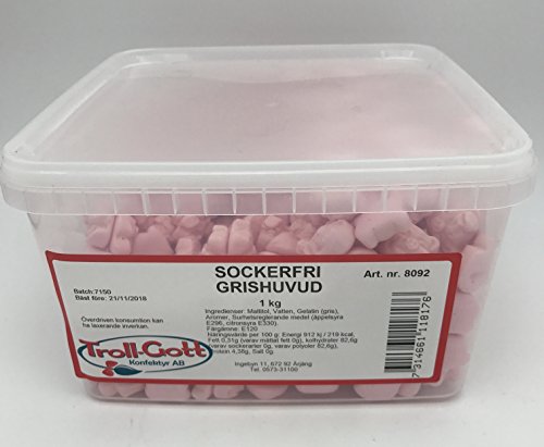 S155- Gominola cerdito feliz sin azúcar, 1kg. Golosina diabéticos