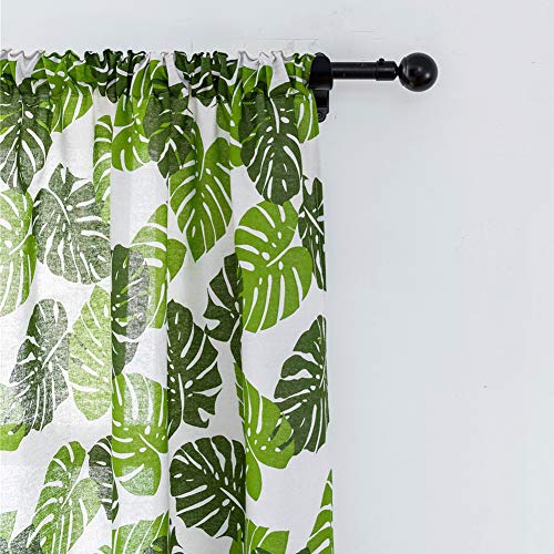 SADA72 Cortinas Opacas para Ventana, pequeñas Cortinas térmicas aislantes para el Sol, Cortinas Decorativas de Moda Cortas para la Cocina y el balcón, Leaf, Tamaño Libre