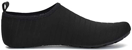 SAGUARO Escarpines Hombre Mujer para Buceo Snorkel Surf Natación Piscina Vela Mares Rocas Río Zapatos para Agua Calzado Playa Zapatillas Deportes Acuáticos (033 Negro,44/45 EU)