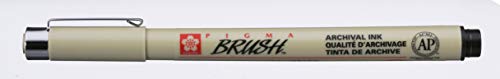 Sakura Pigma Brush Pen (# 49), Pigment Brush Tip MarkerÂ -Â Black