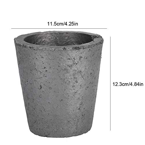 Salmue Crisol de carburo de silicio en Forma de Copa de 4 kg, crisol de fundición de Horno de Grafito, Herramienta de fundición para fundir Herramientas de Oro y Plata