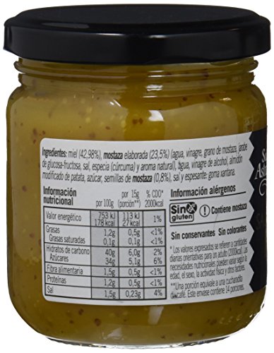 Salsas Asturianas Salsa de Mostaza a la Miel - 210 gr - [Pack de 6]