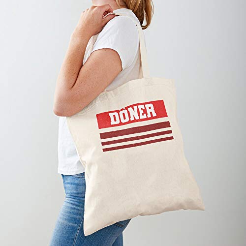 Saltandlaceintimates German Foodie Snack Fast Food Oriental Dish Roasted Germany Meat Tote Cotton Very Bag | Bolsas de supermercado de lona Bolsas de mano con asas Bolsas de algodón duraderas