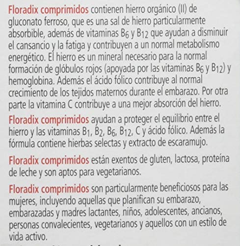 Salus Floradix, Hierro y Vitaminas, 84 comprimidos