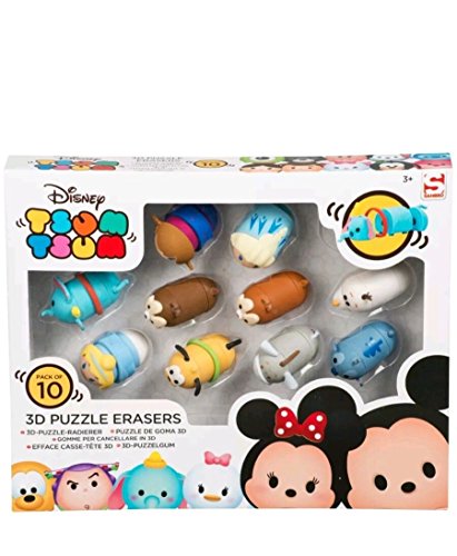 Sambro Tsum - Pack de 10 Gomas de borrar, Multicolor, DTM-6170