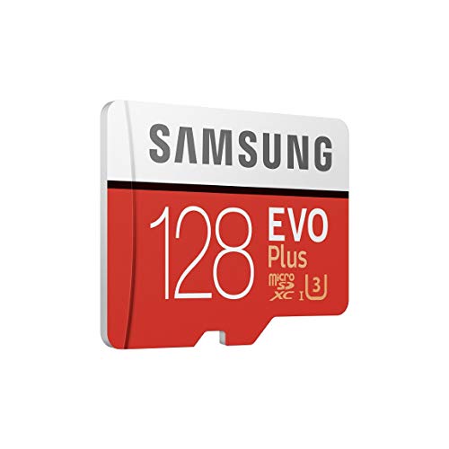 Samsung EVO Plus - Tarjeta de Memoria de 128 GB con Adaptador SD (100 MB/s, U3) Rojo/Blanco