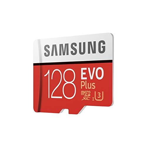 Samsung EVO Plus - Tarjeta de Memoria de 128 GB con Adaptador SD (100 MB/s, U3) Rojo/Blanco