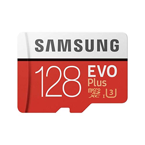 Samsung EVO Plus - Tarjeta de Memoria de 128 GB con Adaptador SD (100 MB/s, U3) Rojo/Blanco